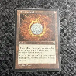 Magic: The Gathering Mox Diamond Stronghold Rare Artifact 1998 Dan Frazier Eng - Image 1