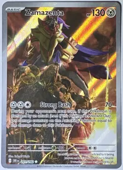 2025 Pokemon Destined Rivals Zamazenta IR 201/182 Full Art Holo - Image 1