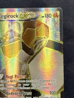 2017 POKEMON XY TRAINER BOX BLACK STAR PROMO #43a REGIROCK EX ALT ART NM - Image 4