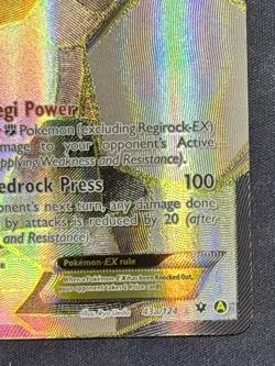 2017 POKEMON XY TRAINER BOX BLACK STAR PROMO #43a REGIROCK EX ALT ART NM - Image 5