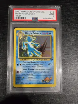 2000 Pokemon Misty's Golduck 12/132 Gym Challenge Holo PSA 9 MINT - Image 1