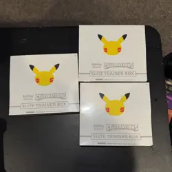 Pokemon Box Lot of 3 Celebrations 25th Shining Fates Elite Trainer - Image 2