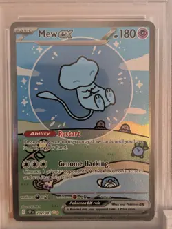 Pokemon Mew EX TCG Card Paldean Fates Sir, PSA 9, 'Bubble Mew' 232/091 - Image 3