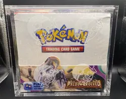 2023 Pokemon Scarlet And Violet Paldea Evolved Booster Box Sealed with Acrylic - Image 1