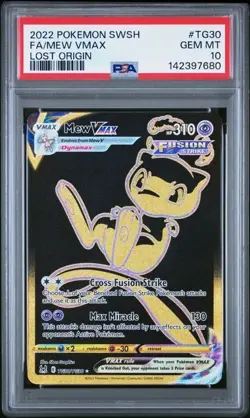 Mew VMax Pokemon SWSH Lost Origin #TG30 Full Art PSA 10 - Image 1