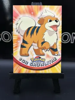 Growlithe #58 NON Holo 1999 Topps BLUE LOGO 1st Set Pokemon Cards - NM/M - Image 2