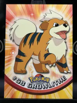 Growlithe #58 NON Holo 1999 Topps BLUE LOGO 1st Set Pokemon Cards - NM/M - Image 3