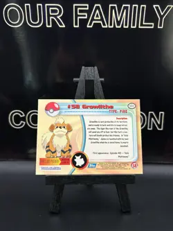 Growlithe #58 NON Holo 1999 Topps BLUE LOGO 1st Set Pokemon Cards - NM/M - Image 4