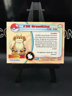 Growlithe #58 NON Holo 1999 Topps BLUE LOGO 1st Set Pokemon Cards - NM/M - Image 5