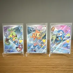 Pokemon Turtwig Chimchar Piplup First Partner Illustration Collection Promo Set - Image 1
