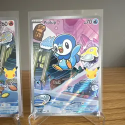 Pokemon Turtwig Chimchar Piplup First Partner Illustration Collection Promo Set - Image 4