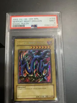 Yugioh Magic Ruler Serpent Night Dragon Unlimited Psa 9 - Image 1