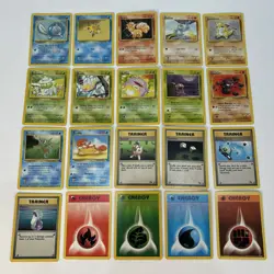 Vintage Pokemon 20 Card Bundle 1999-2000 From Base Set And Fossil Set - Image 1