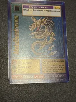 Digimon Digi-Battle Series 1 MetalSeadramon BO-35 Holo Foil Rare Card - Image 3