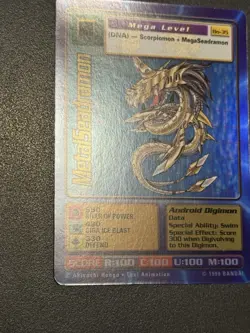 Digimon Digi-Battle Series 1 MetalSeadramon BO-35 Holo Foil Rare Card - Image 4
