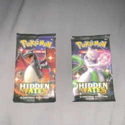 Pokemon Hidden Fates Booster Packs 2x Charizard & Mewtwo English 10 Cards Each - Image 1