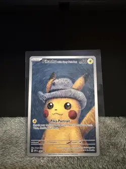 Pikachu Promo Card Grey Felt Hat Scarlet & Violet Regular Mint/Nm Condition! - Image 1