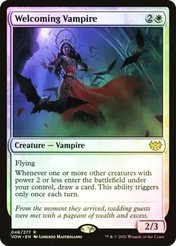 🔥MTG Welcoming Vampire - Innistrad: Crimson Vow (VOW) FOIL NEAR MINT🔥 - Image 1