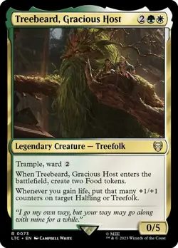 Treebeard, Gracious Host Light Play, English Magic the Gathering MTG Commander: - Image 1