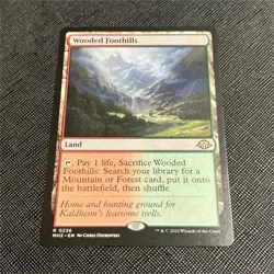 Magic: The Gathering Wooded Foothills Modern Horizons 3 Land Rare 236 English - Image 1