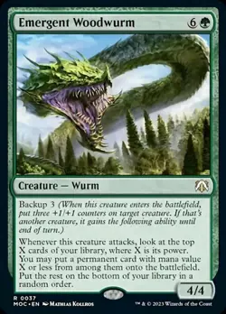 1 x Emergent Woodwurm - Commander: March of the Machine - NM-Mint - MTG - Image 1