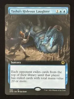 1x MTG Tasha's Hideous Laughter (Extended Art) - (AFR) #368 - Magic - Image 1
