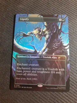 MTG Lignify (Rainbow Foil) Secret Lair x Iron Maiden 2192 NM - Image 1