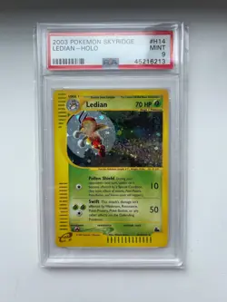 Pokemon Skyridge LEDIAN H14 Holo PSA 9 MINT - Image 1
