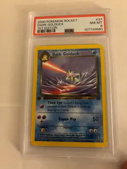 Dark Golduck 2000 Pokemon Rocket #37 1st Edition PSA 8 - Image 1