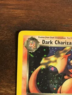 Vintage Pokemon Card Dark Charizard Holo 1st Edition 4/82 - LP/MP DOUBLE SWIRL - Image 2