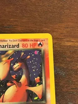 Vintage Pokemon Card Dark Charizard Holo 1st Edition 4/82 - LP/MP DOUBLE SWIRL - Image 3