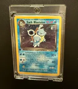 Pokemon TCG Dark Blastoise 3/82 Team Rocket Holo Rare 1st Edition 70 HP English - Image 1