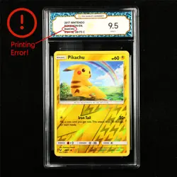 TQG 9.5 MINT+ 2017 Pokemon ENG Pikachu 28/73 C - Image 1