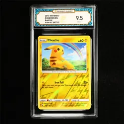 TQG 9.5 MINT+ 2017 Pokemon ENG Pikachu 28/73 C - Image 2