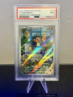 2023 POKEMON SVP EN CHARMANDER OBSIDIAN FLAMES ETB PROMO #044 PSA 9 - Image 1