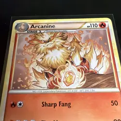 Pokemon TGC Arcanine 1/123 Non-Holo Heart Gold & Soul Silver (base set) 2010 NM - Image 2