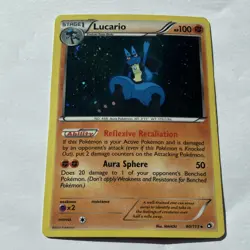 Pokemon Lucario Legendary Treasures Cosmos Holo Stage 1 HP 100 2013 80/113 50 - Image 1