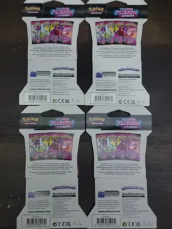 Pokemon TCG Sword & Shield Fusion Strike Sleeved Booster Packs Lot of 4 - Image 3