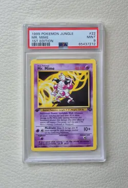 Mr. Mime - 1st Edition PSA 9 - Jungle - 1999 - #22/64 - Pokemon - Vintage - Image 1