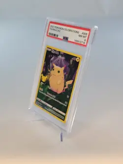 2021 Pokemon Celebrations Full Art Pikachu #005 PSA 8 MINT 25th Anniversary - Image 3