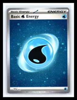 💥 Pokemon TCG Basic Water Energy Cosmos Holo SVE 003 Pokemon 151 w/ Swirl 🌀 - Image 1
