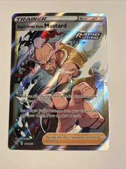 Rapid Strike Style Mustard 162/163 Battle Styles FA Holo Trainer Pokemon 2021 NM - Image 1