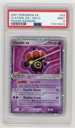 2007 POKEMON EX POWER KEEPERS CLAYDOL EX #93 ULTRA RARE PSA 9 MINT - Image 1