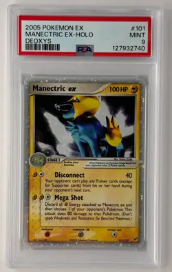2005 Pokemon EX Deoxys Manectric ex holo 101/107 PSA 9 Mint - Image 1