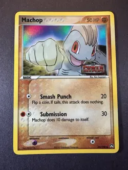 Pokemon TCG Machop 53/108 Power Keepers Reverse Holo Near Mint Free Shipping - Image 1
