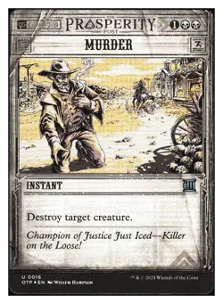 Murder (showcase)(foil) Outlaws of Thunder Junction MTG - NM+ *Mythic Relics* - Image 1