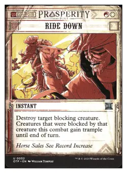 Ride Down (showcase) Outlaws of Thunder Junction MTG - NM+ *Mythic Relics* - Image 1
