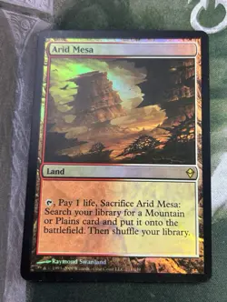 1x Arid Mesa FOIL, Zendikar, MTG, Moderately played - Image 1