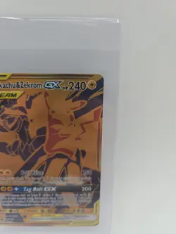 Pikachu & Zekrom GX SM248 Full Art Special Gold Promo Pokemon Card NM/M - Image 4