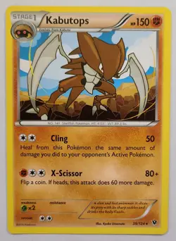 Pokemon KABUTOPS 39/124 Rare Fates Collide - Played 🍒 - Image 2